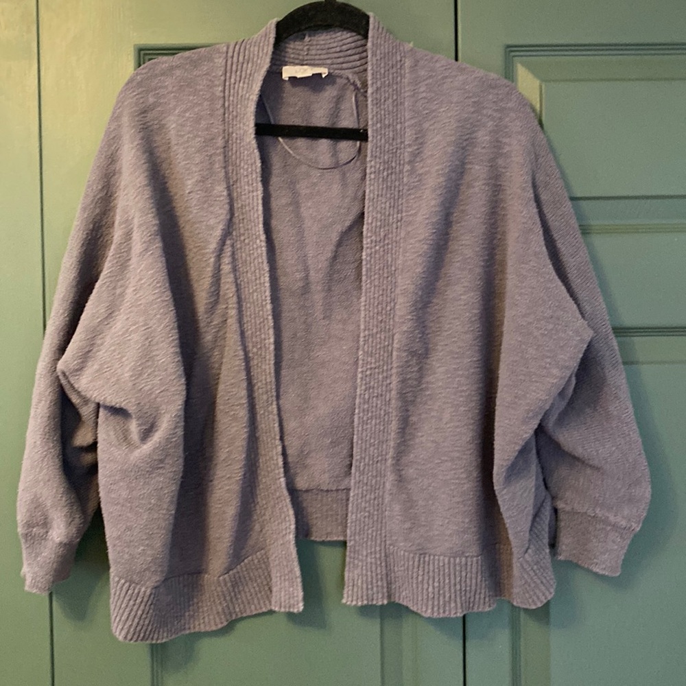 Loft grey blue slouchy cardigan xs